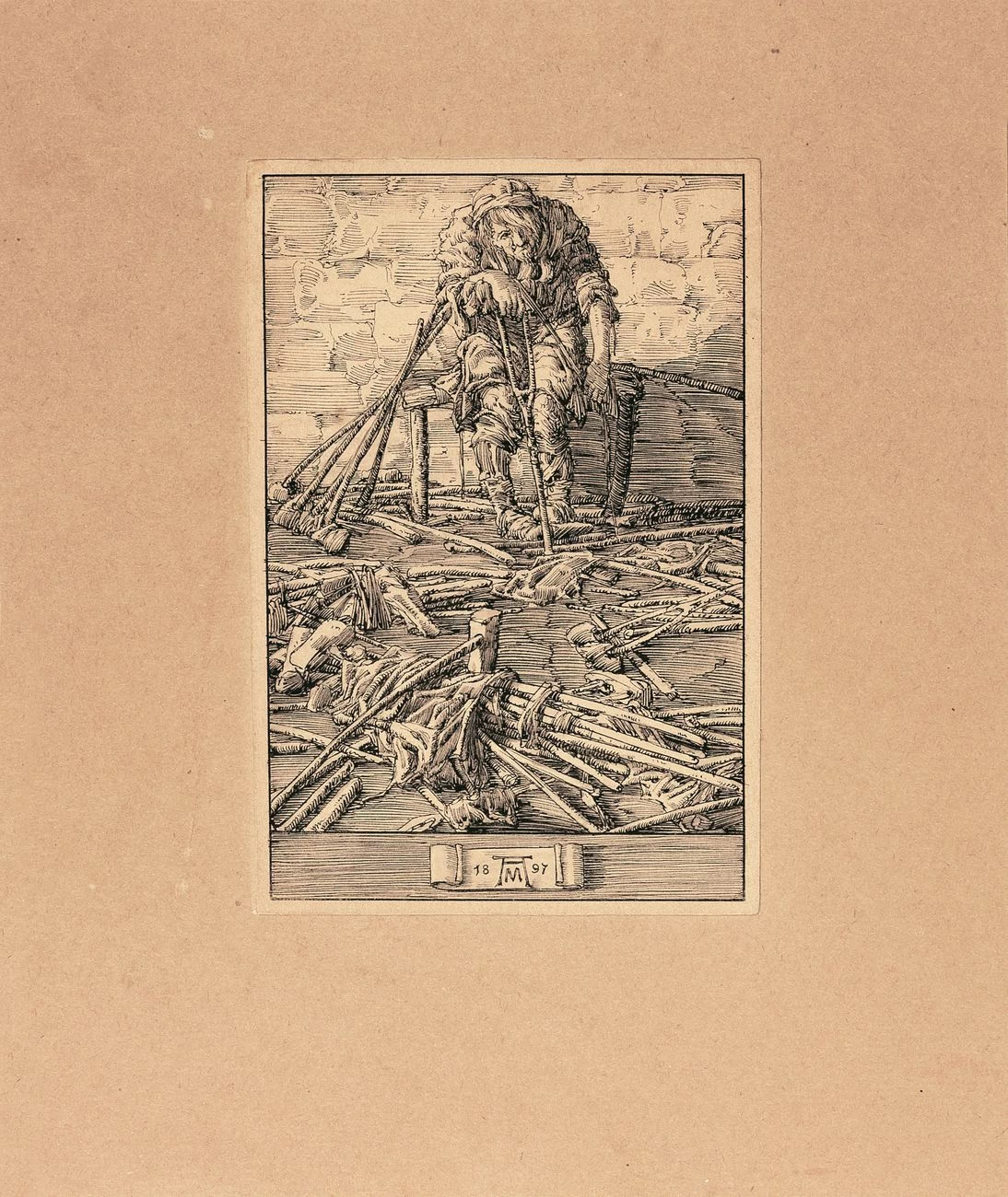 Il - filosofo, disegno, per, La, corte, dei, miracoli, 1897., Courtesy, Galleria, Carlo, Virgilio